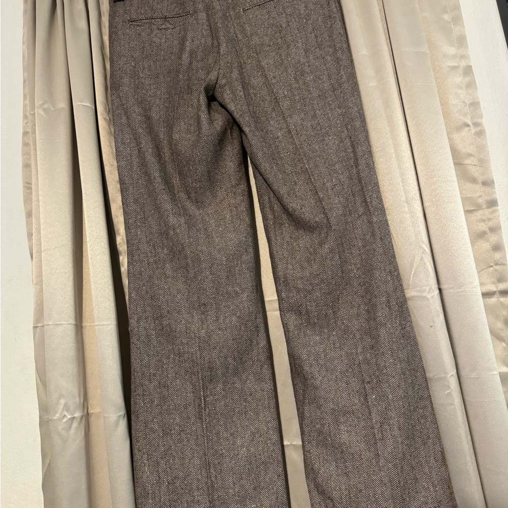 Tulle Brown Herringbone Pants - Picture 4 of 14